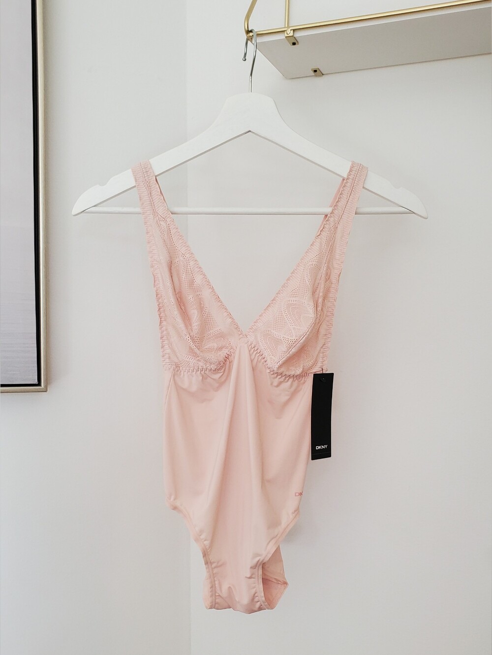 Blush Pink Lace Confort Bodysuit